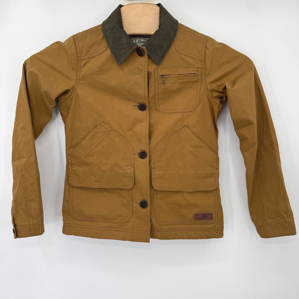 LL Bean Field Coat Womens XXS Brown 1924 Anniversary British Millerain Jacket
